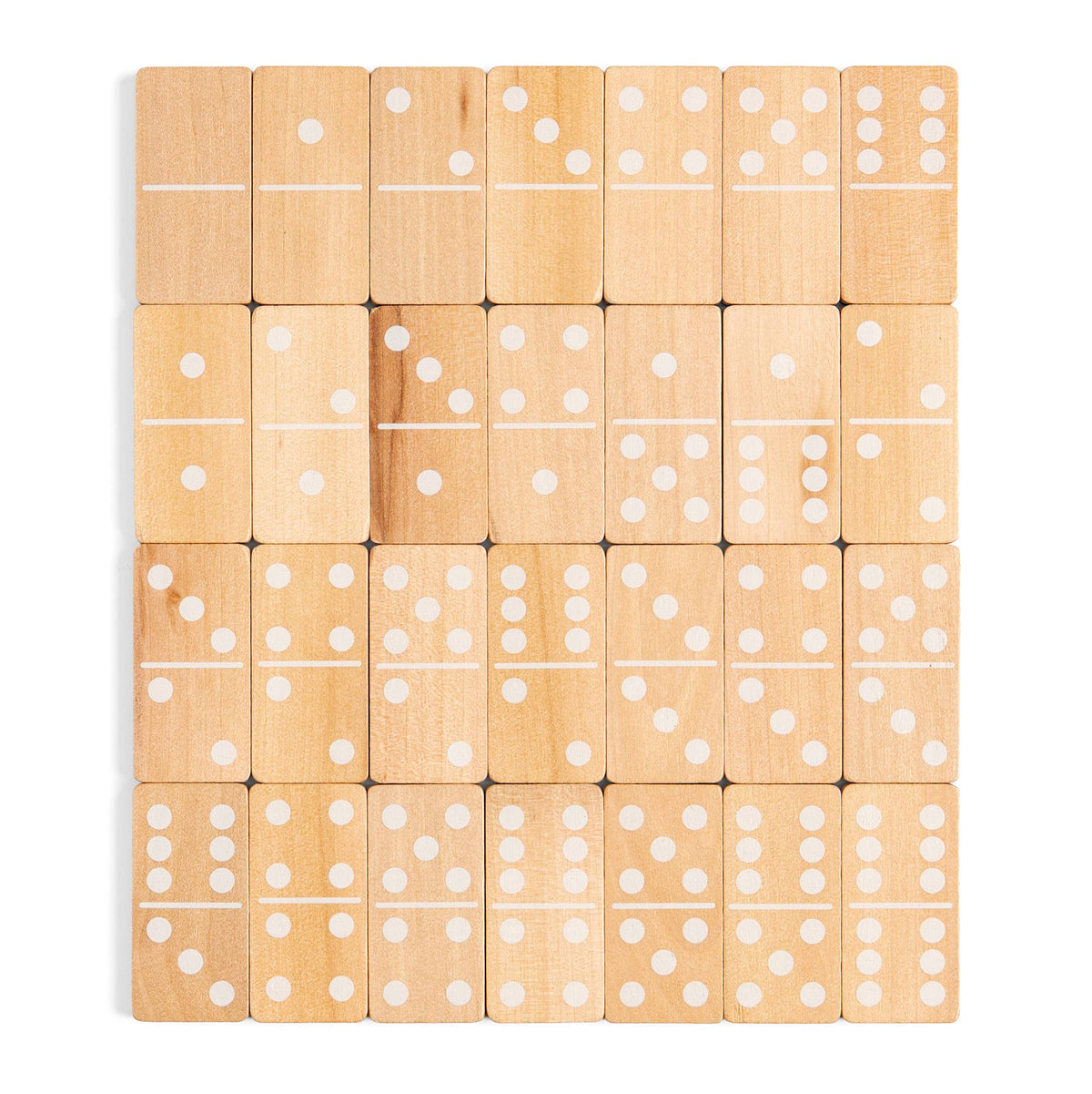 Scandinavian Floral Diamond Wooden Domino Game Set