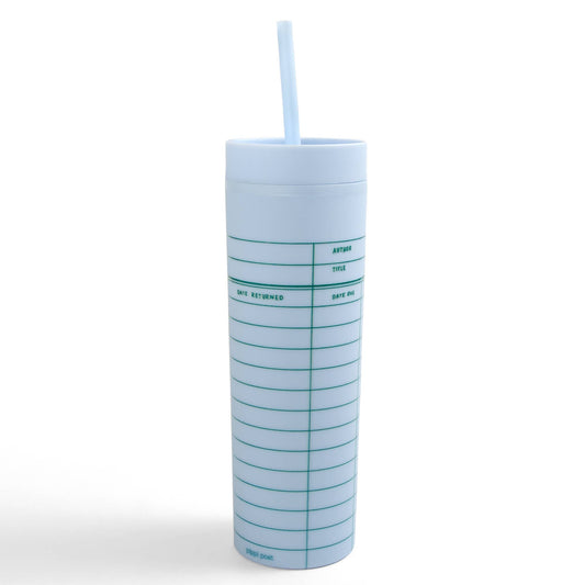 Periwinkle Library Card 16oz Tumbler