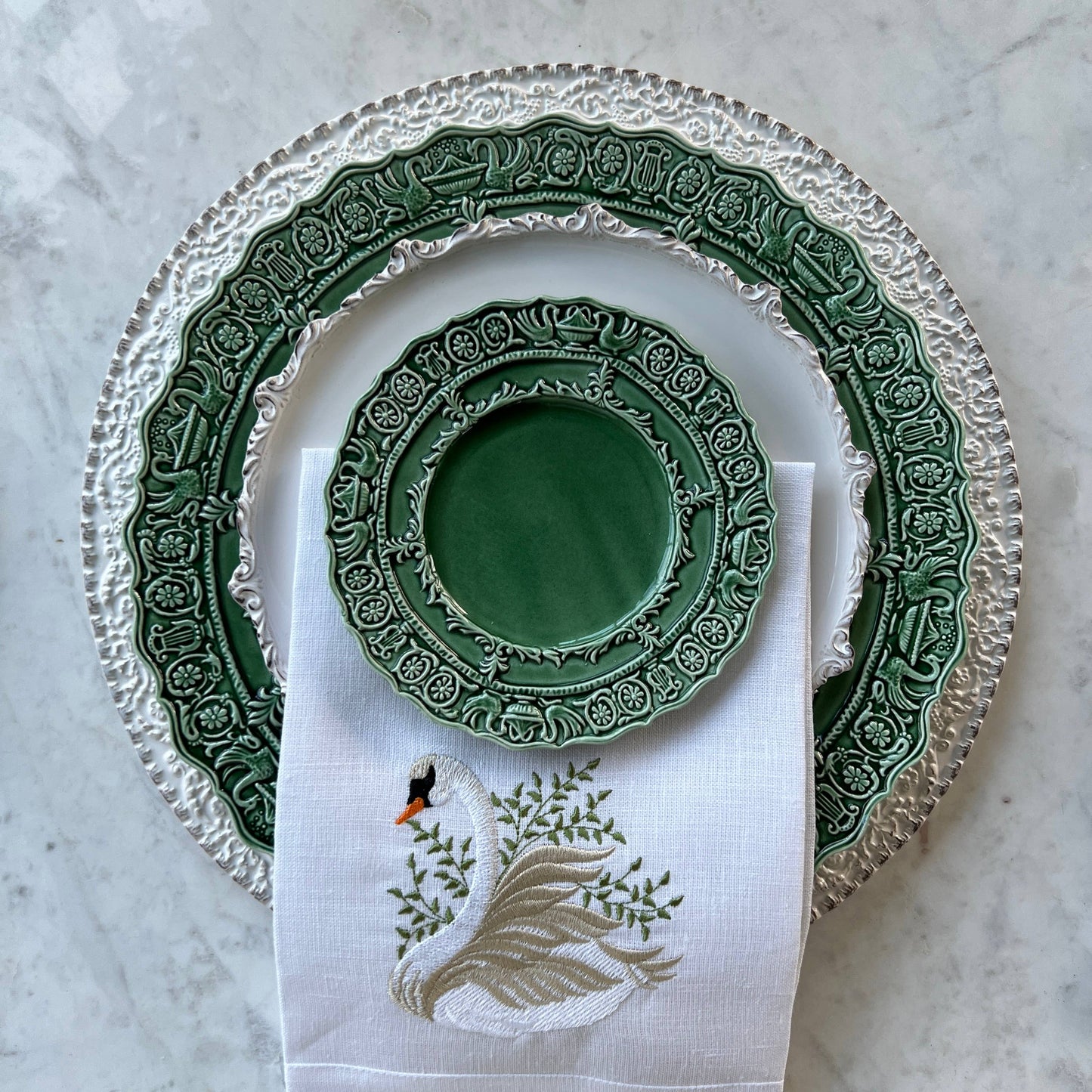 Renaissance Italian Green Bread / Canapé Plate