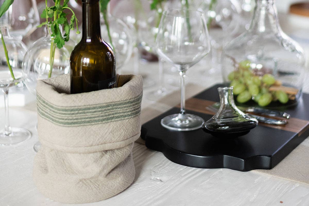 Bistro Bag, Vintage Spruce Green Stripe