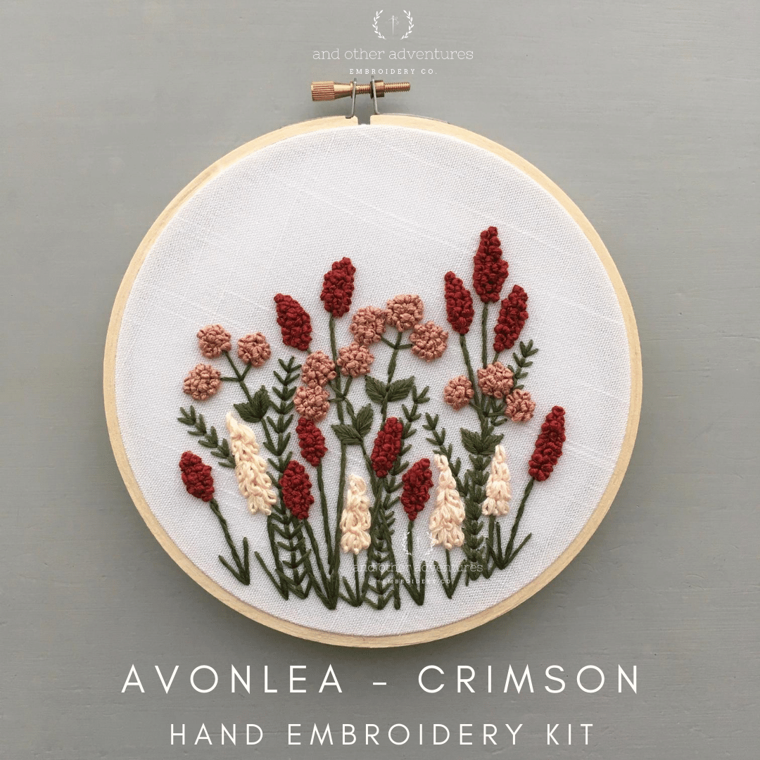 Embroidery Kit - Avonlea in Crimson