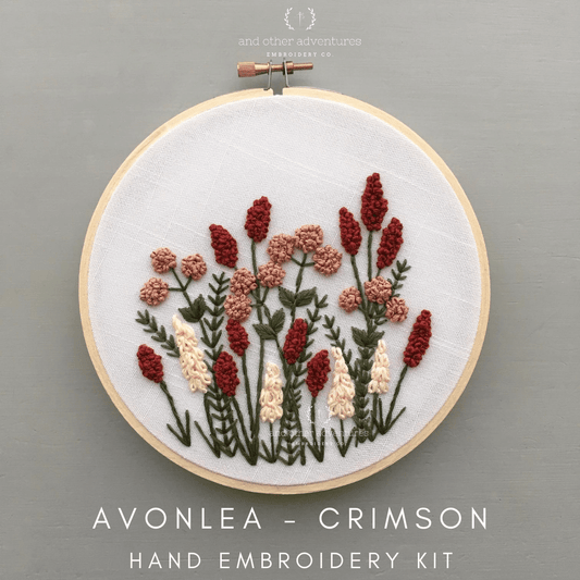 Embroidery Kit - Avonlea in Crimson