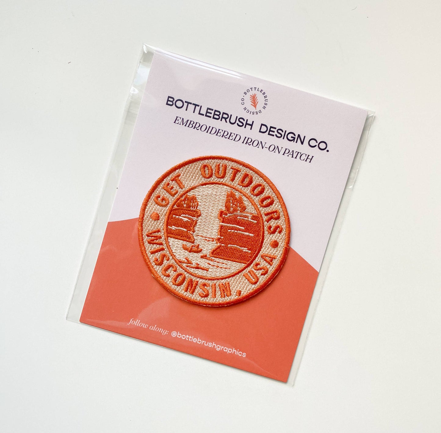 Get Outdoors Wisconsin Embroidered Iron-On Patch