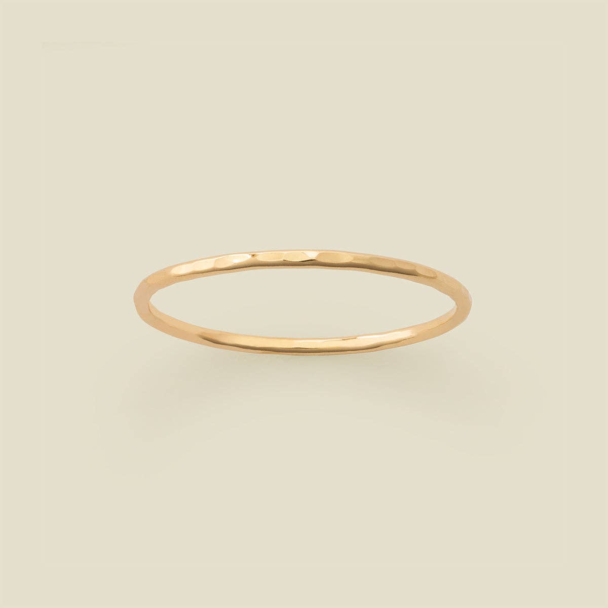 Hammered Stacking Ring: Gold Filled / 7