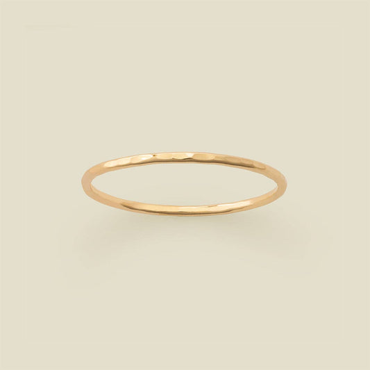 Hammered Stacking Ring: Gold Filled / 7