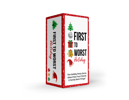 FIRST TO WORST HOLIDAY Party Game - The Christmas Card Game