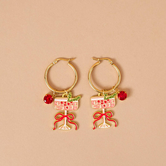 Signature Hoop Earrings-Cranberry Cosmo