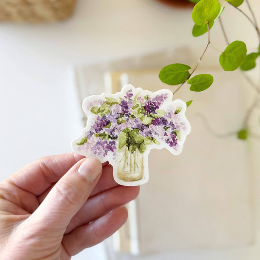 Lilac bouquet sticker