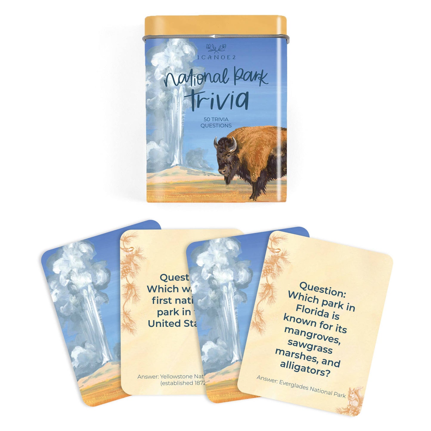 National Parks Trivia Card Game + Storage Tin