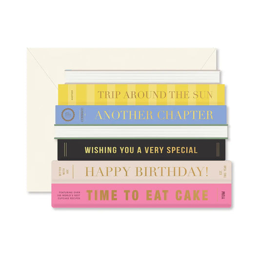 Birthday Books die-cut Greeting Card