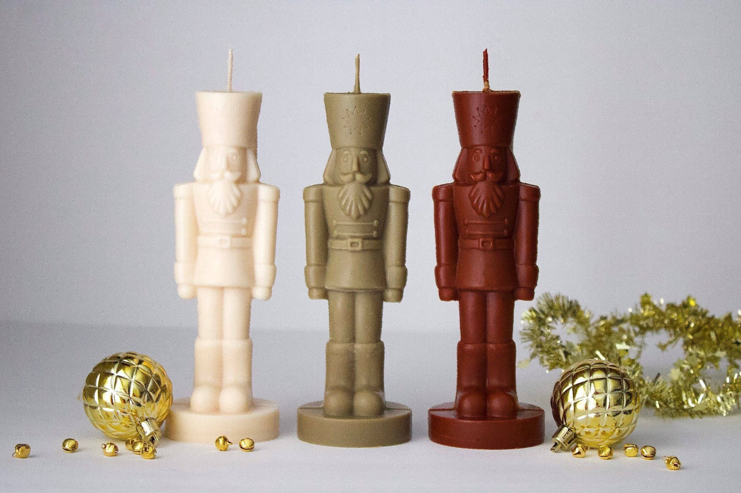 Nutcracker Christmas Candle, Soldier Candle: Rust / Unscented