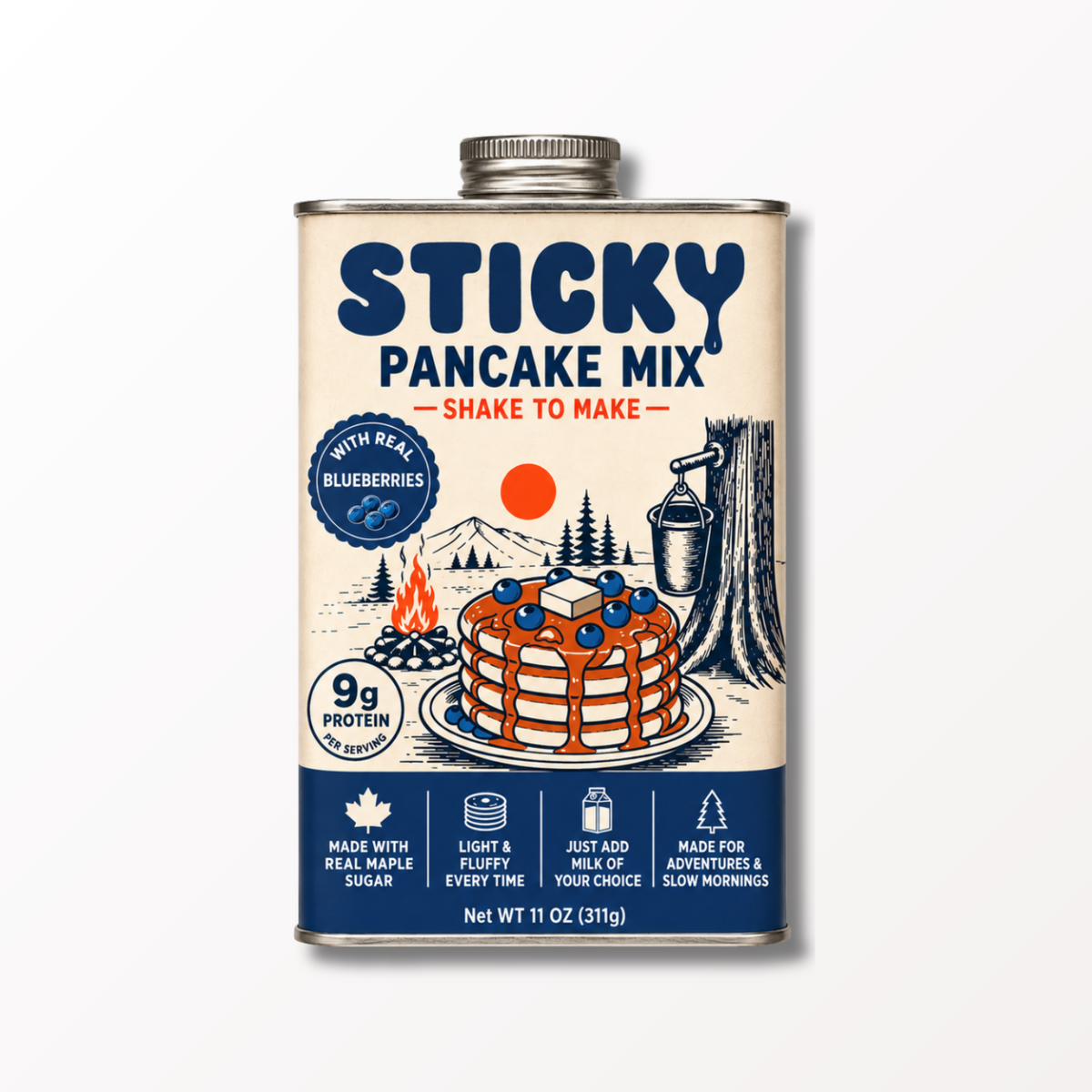 Sticky Blueberry Pancake Mix