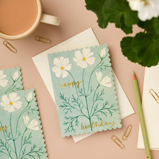 Cosmos 'Happy Birthday' Card