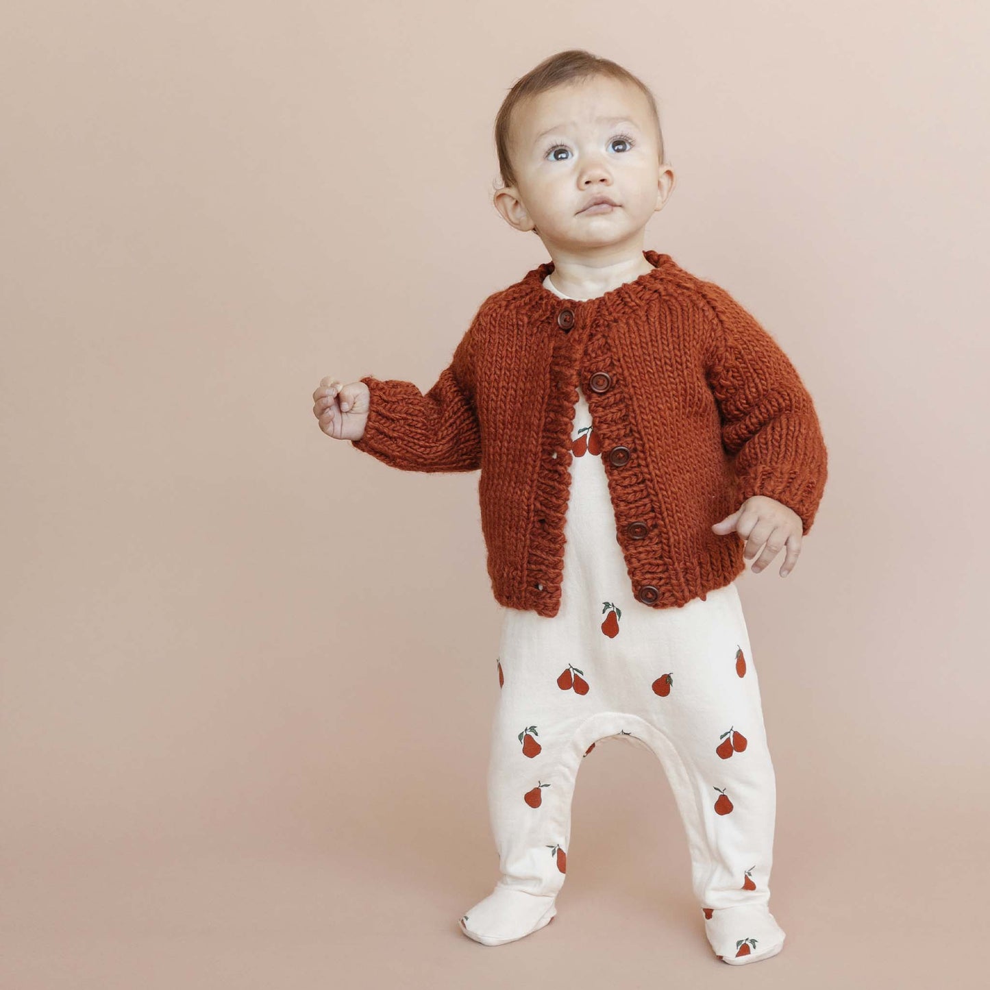 Classic Cardigan, Cinnamon | Baby Sweater Kids Clothing: 2-4 yrs