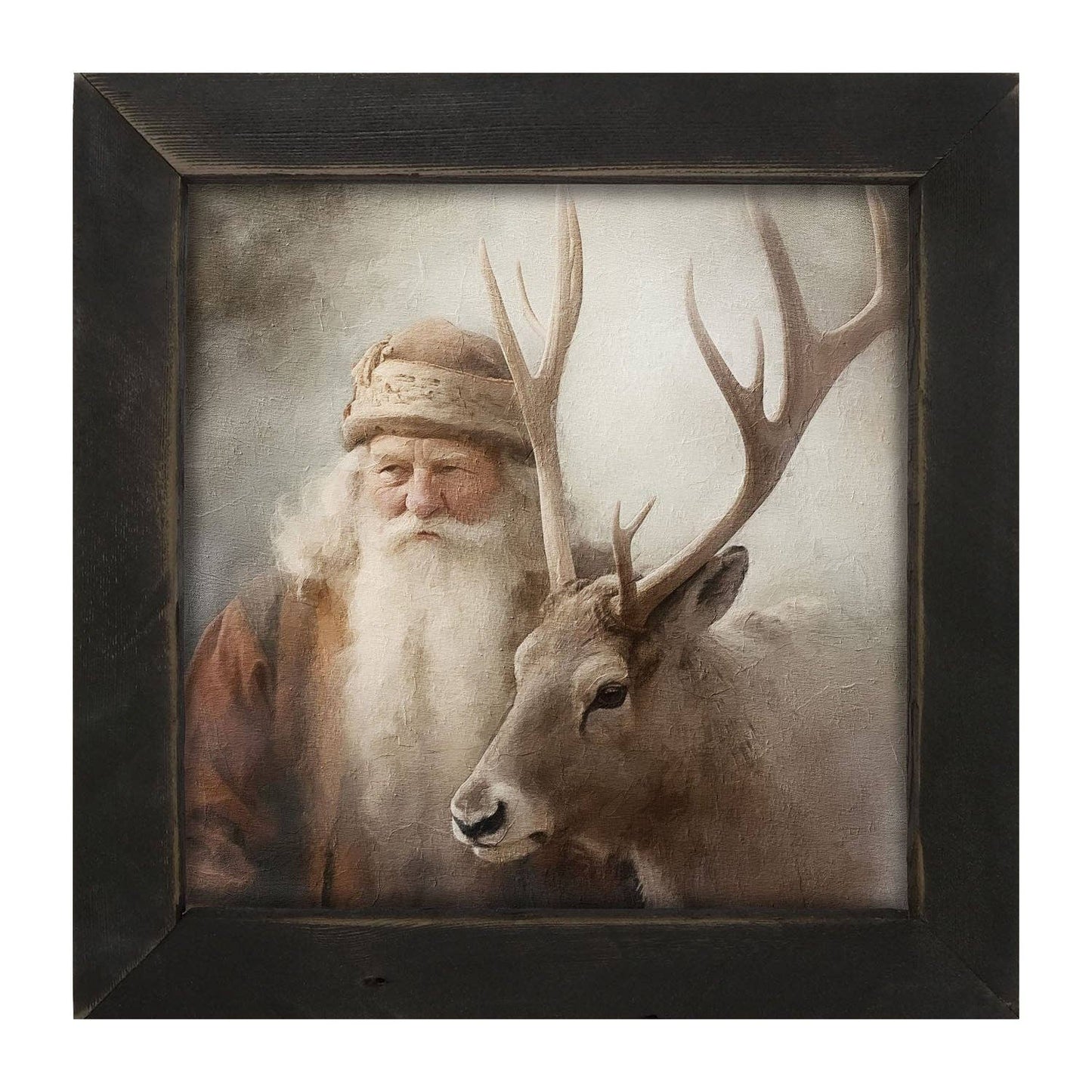 Old world Santa portrait: Black / Small