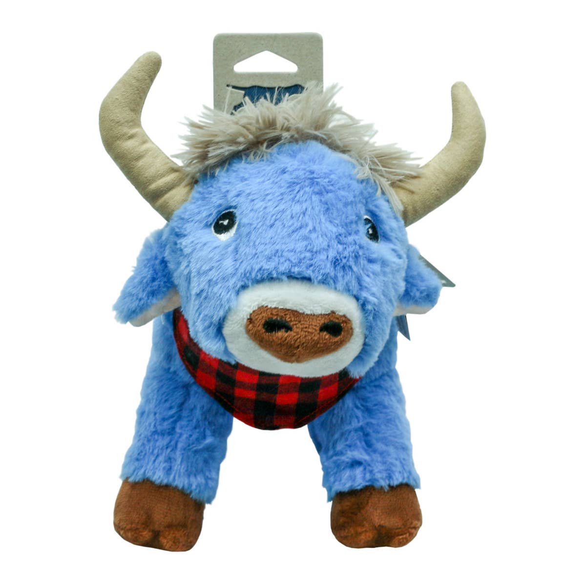 Crunch Plush Blue Ox Dog Toy - 10"