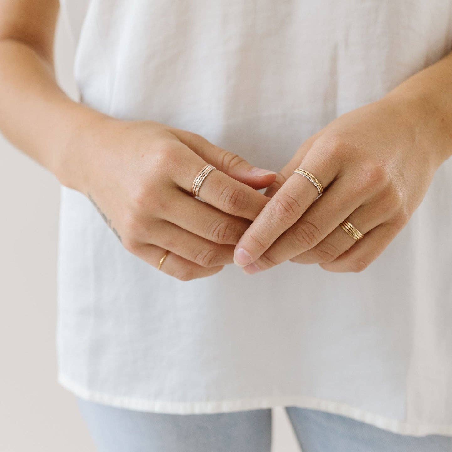 Braided Stacking Ring: Gold Filled