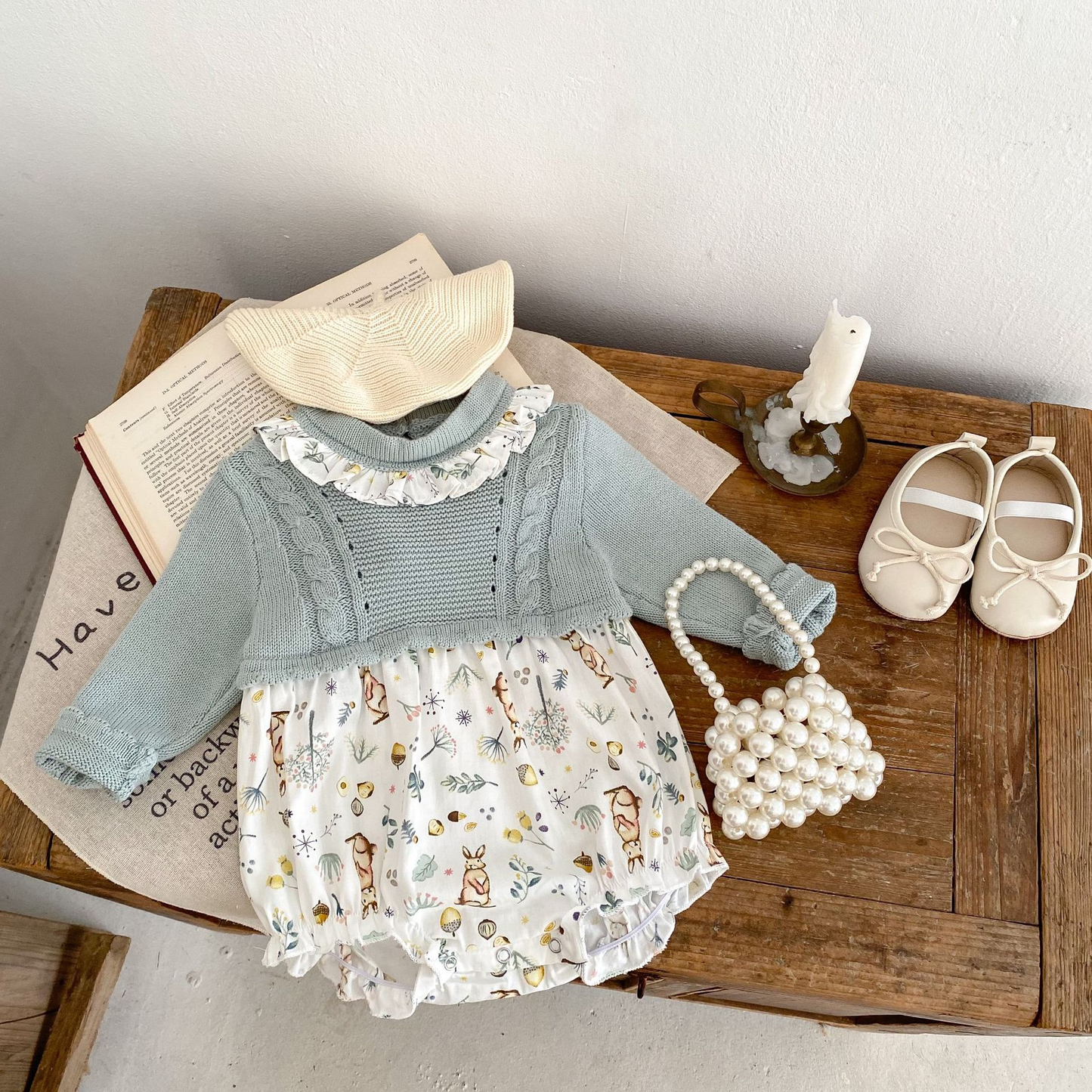 Annie & Charles® Baby Bloomer/FOREST LIFE dress