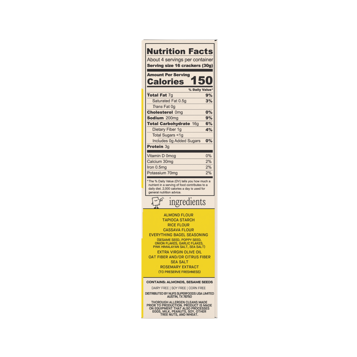 Everything Gluten-Free and Seed Oil Free Crackers - 4.25oz 
