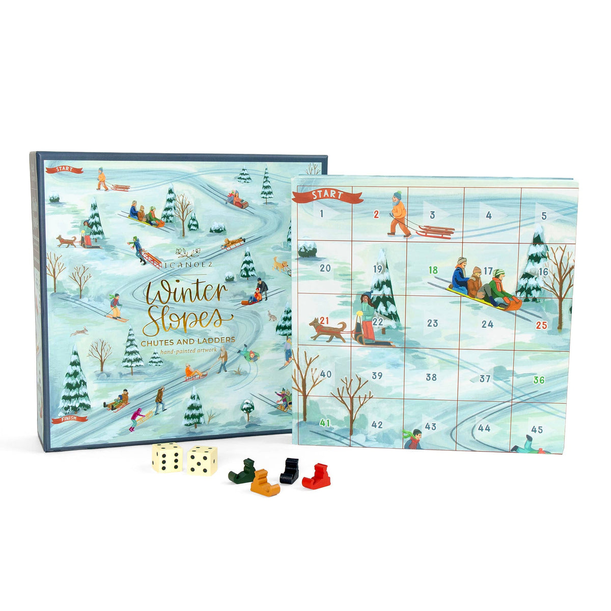 Winter Slopes Family Board Game – Snowy Climb & Slide