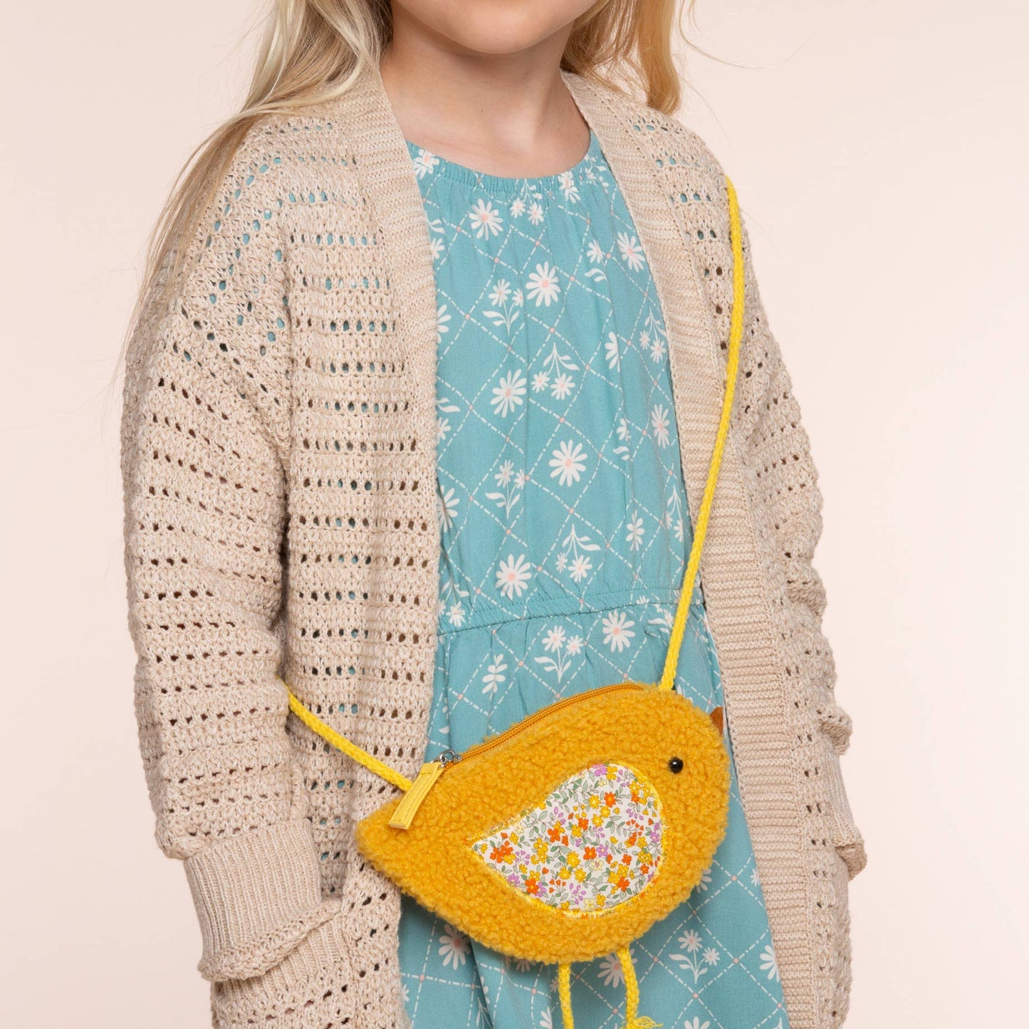 Bird Chick Plush Crossbody Purse- Yellow