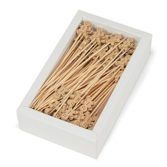 100 Piece Gingerbread Man Pick-4.5"L
