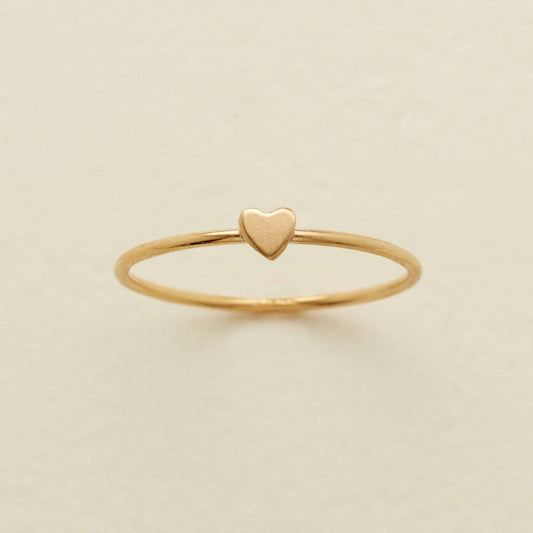 Heart Stacking Ring: Gold Filled