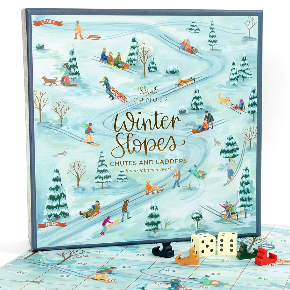 Winter Slopes Family Board Game – Snowy Climb & Slide