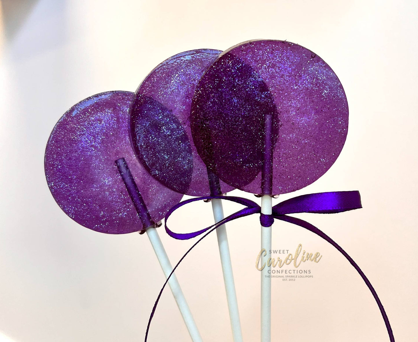 Grape Sparkle Lollipops