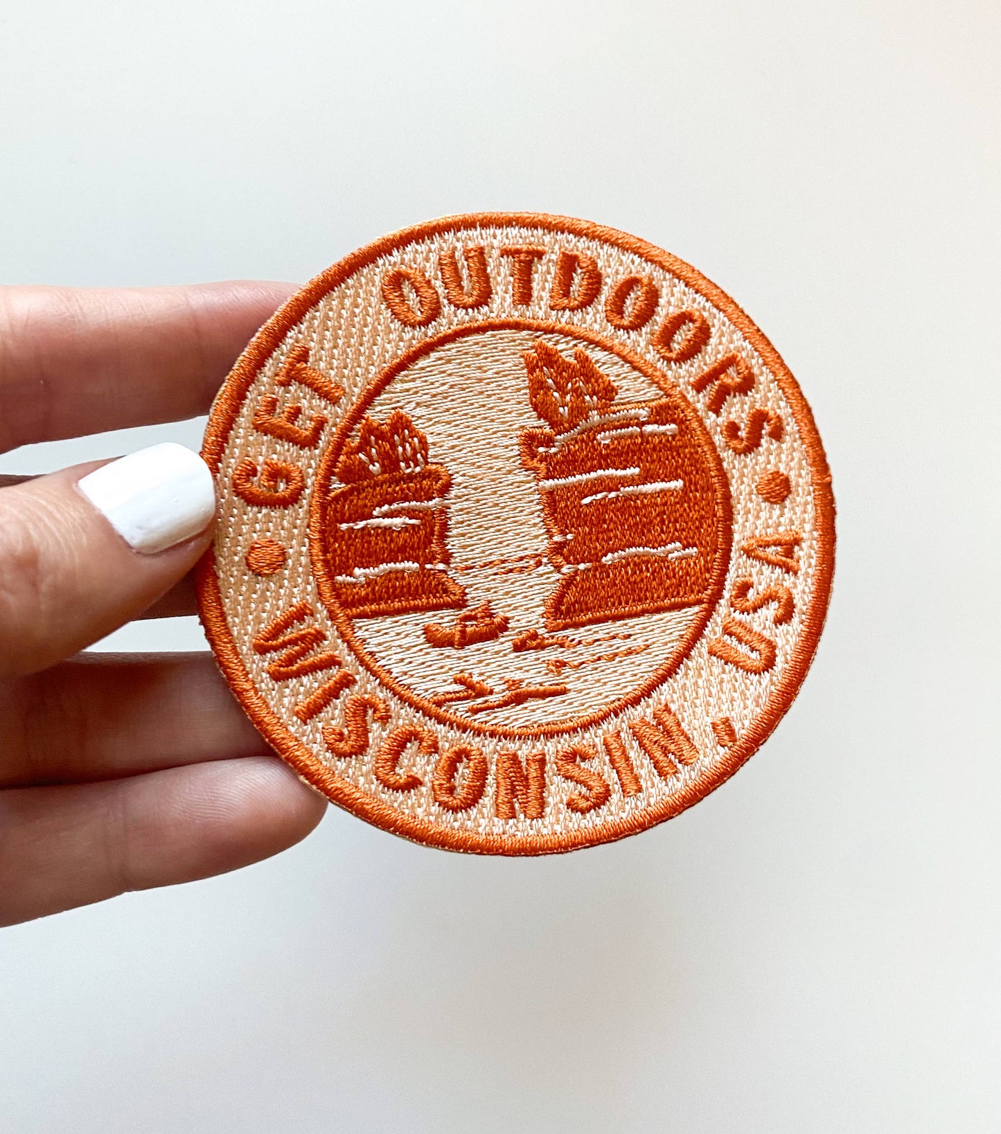 Get Outdoors Wisconsin Embroidered Iron-On Patch