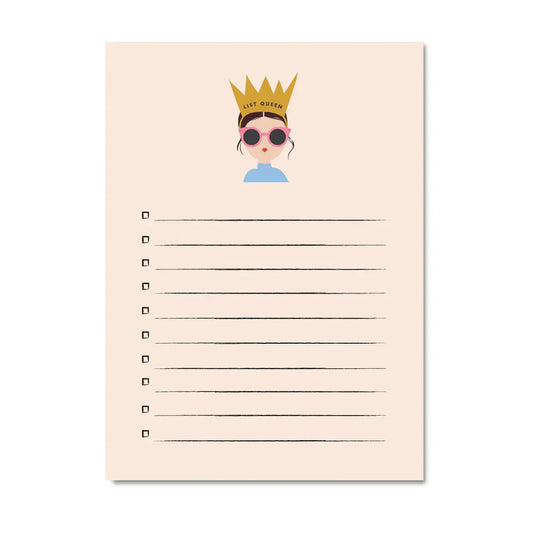List Queen Brunette Notepad