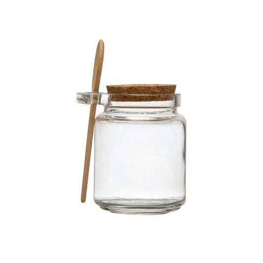 12oz. Glass Jar with Cork Lid & Spoon
