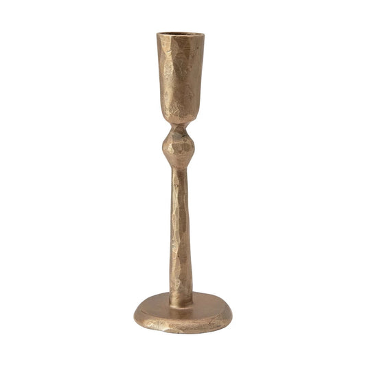 Hammered Metal Taper Candle Holder