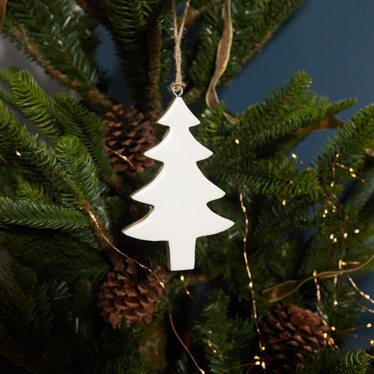 Mango Wood & Enamel Tree Ornament