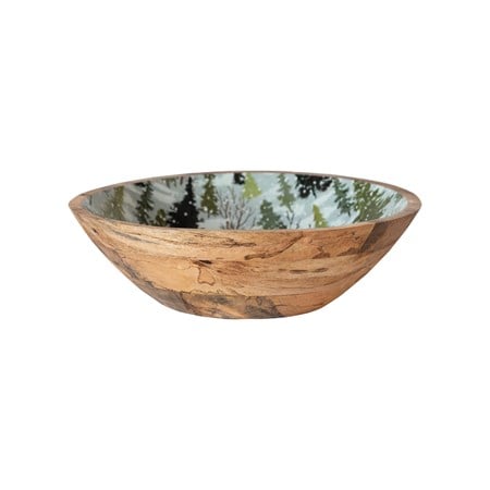 Winter Tree Mango Wood Bowl