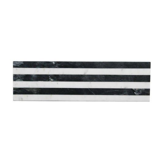 Marble Cheese Board with Stripes