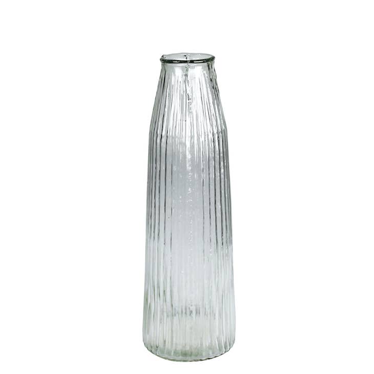 Melba Ribbed Vase Glass Medium