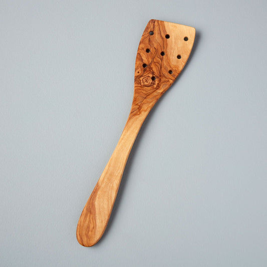 Olive Wood Spatula with Holes