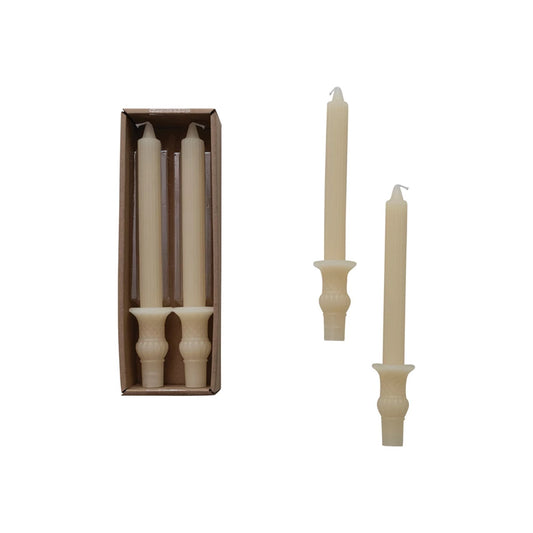 Pleated Taper Candles with Urn Base