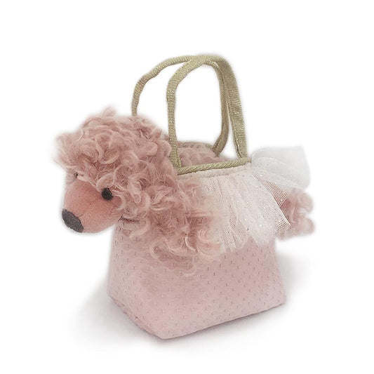 Pink Poodle Push Toy in Purse