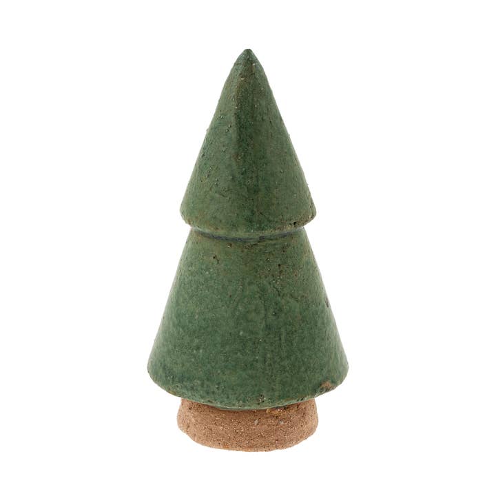 Raw Clay Christmas Tree, Large, Green