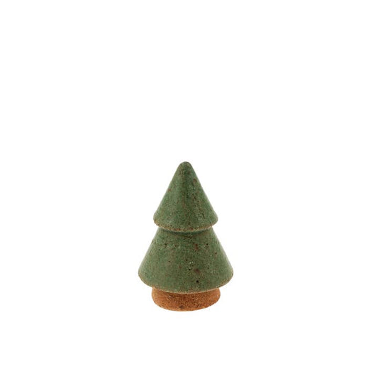 Raw Clay Christmas Tree, Small, Green