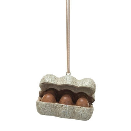 Resin Half-Dozen Eggs in Carton Ornament