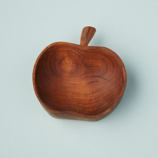 Teak Apple Bowl