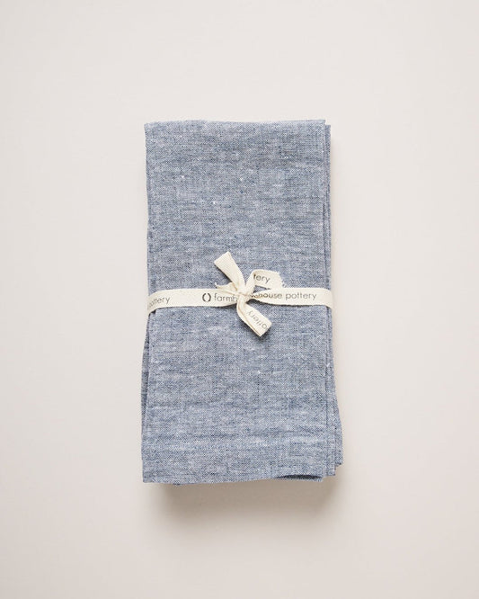 Washed Linen Napkins-Indigo