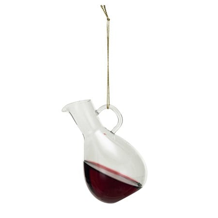 Glass Wine Decanter Ornament