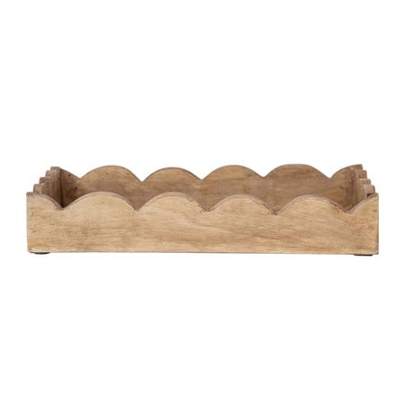 Wood Scalloped Tray