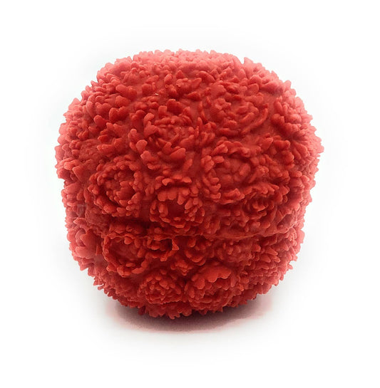Squeaky Rubber Flower Ball Dog Toy