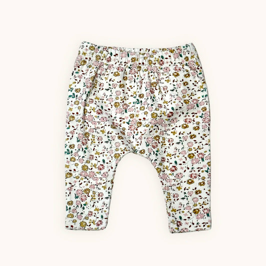 Floral Jersey Stretch Baby Legging Pants  (Organic Cotton)