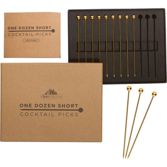 Cocktail Picks (12pc Long) Gold